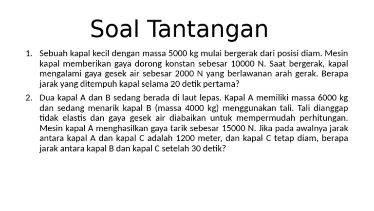 Soal Tantangan | PDF