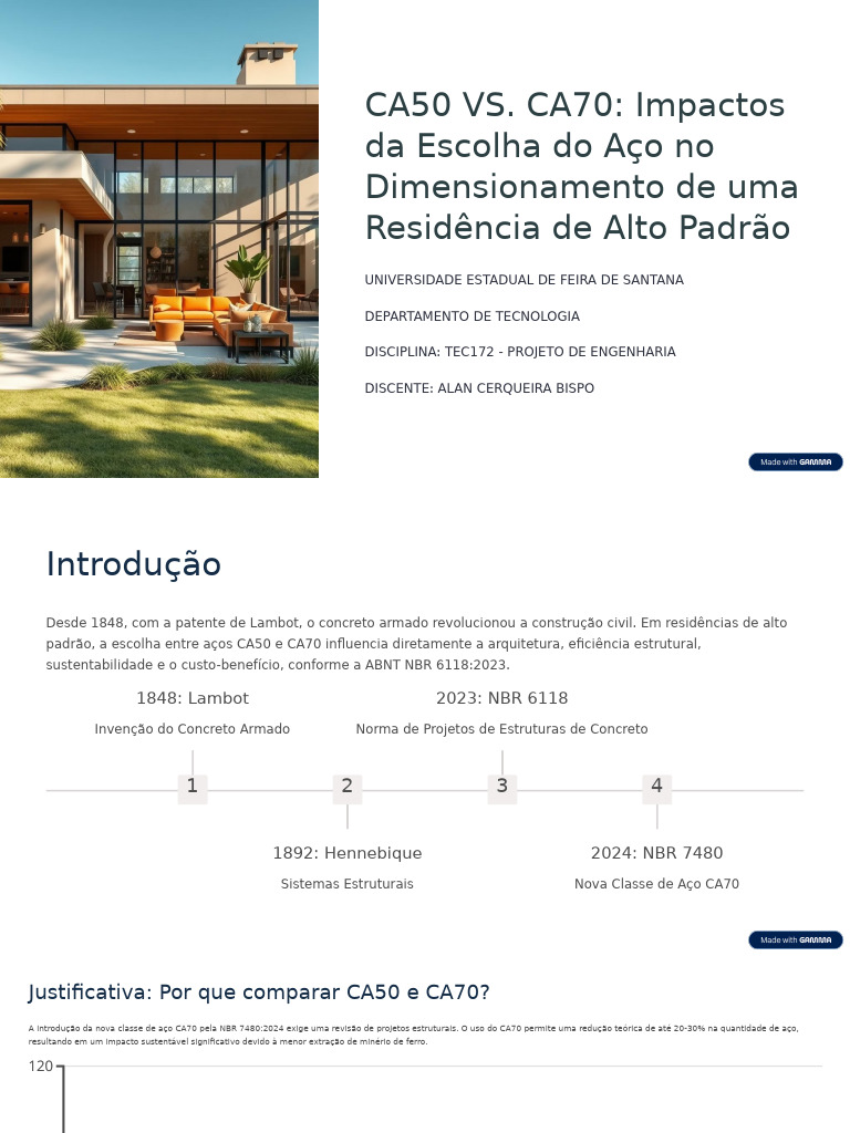 Comparação entre Aços CA50 e CA70 | PDF | Engenharia Estrutural | Aço