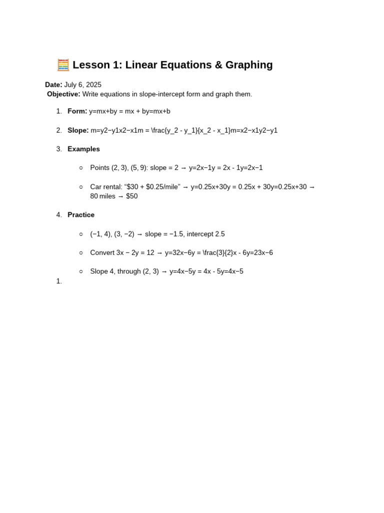 Linear Equations | PDF