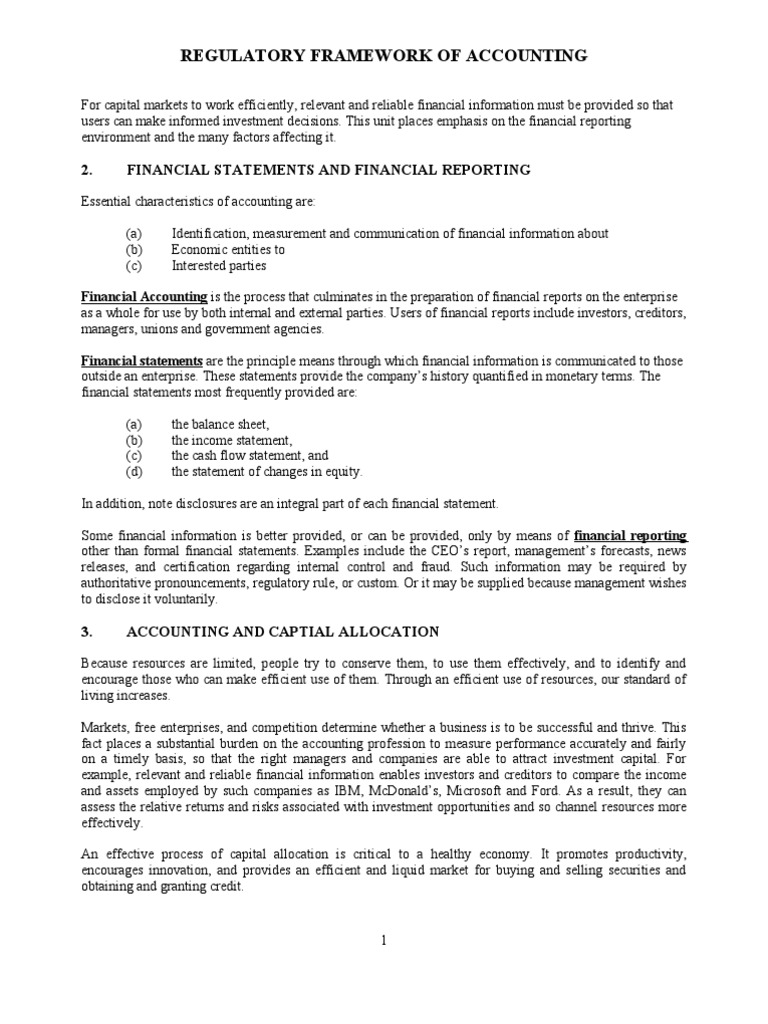 Unit 8 Regulatory Framework of Accounting International Financial