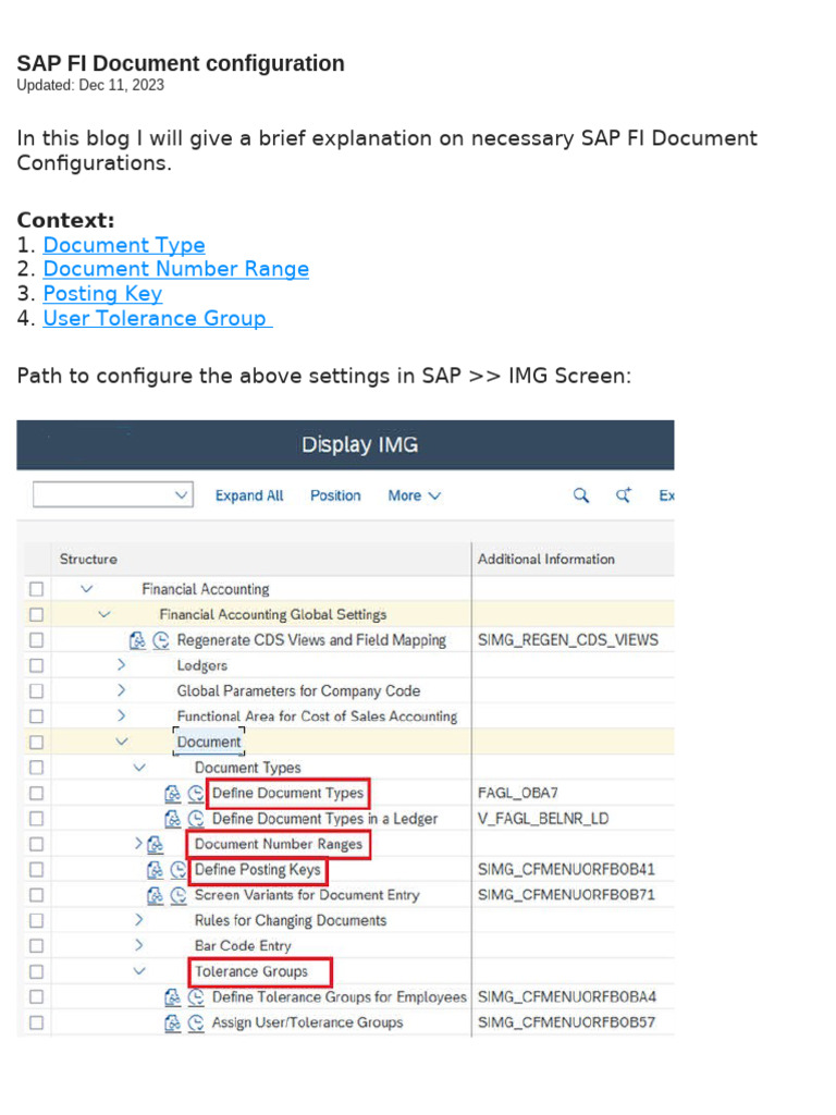 SAP FI Document Configuration | PDF | Debits And Credits | Business