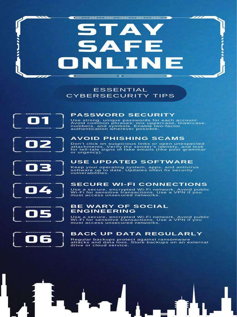 Essential Cyber Safety Tips Infographic | PDF