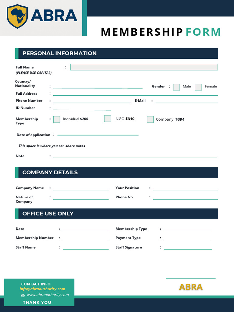 Abra Application Form | PDF