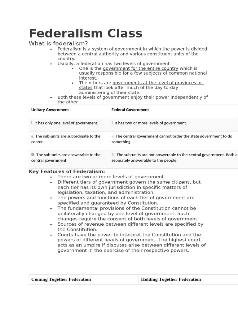 Understanding Federalism in India | PDF | Government | Governance