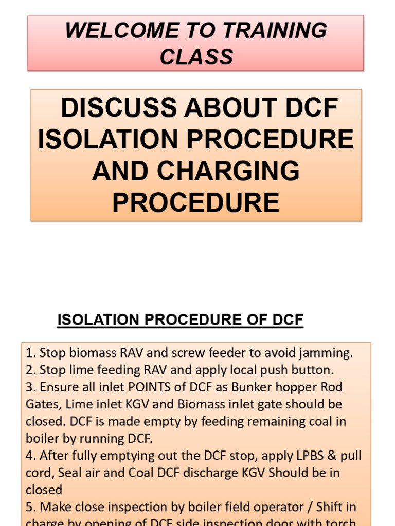 DCF Isolation and Maintenance Procedures | PDF