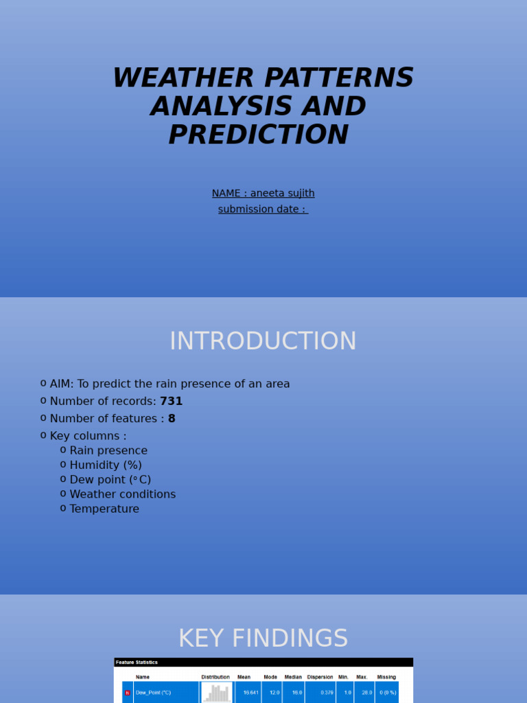 Weather Patterns Analysis and Prediction | PDF
