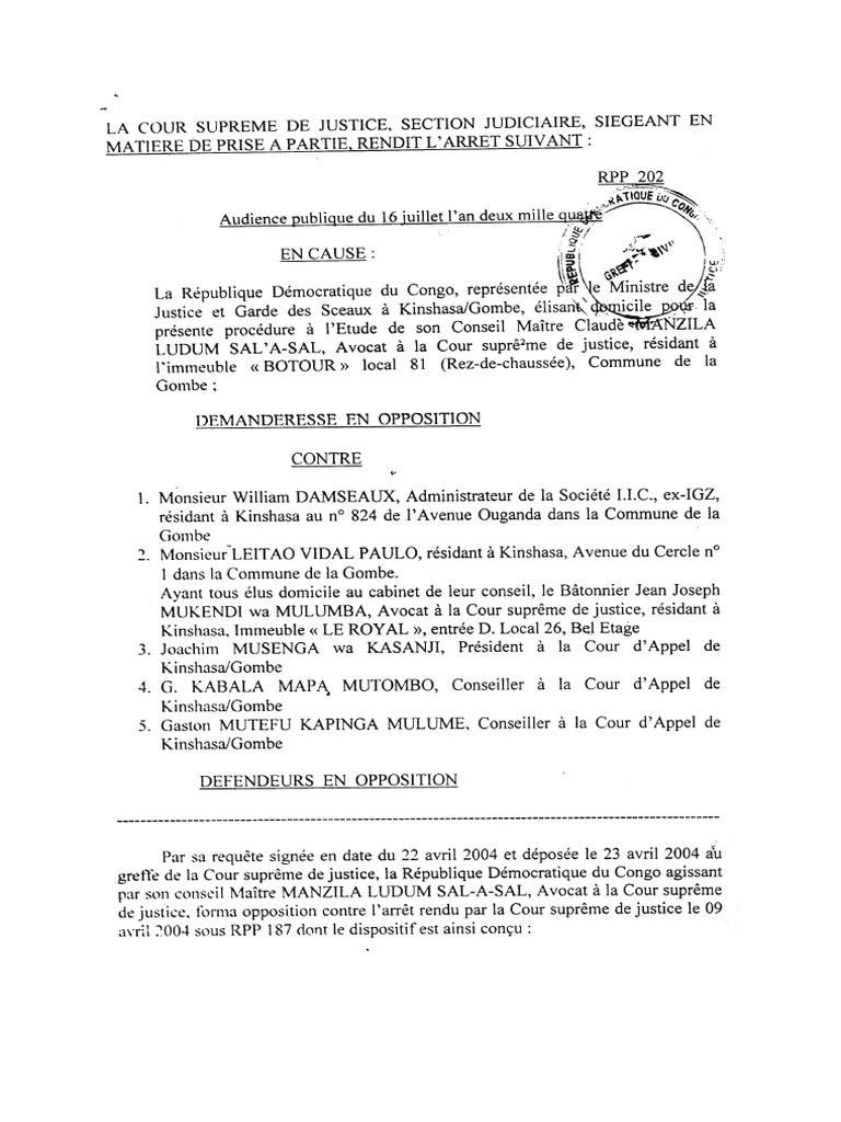 Opposition Contre Arret CSJ | PDF