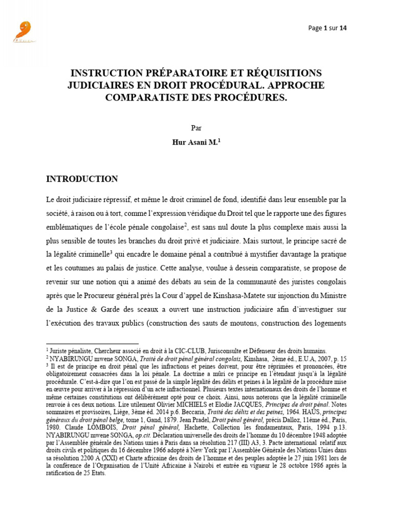 Réquisitions judiciaires en droit procédural | PDF | Justice | Crime et ...