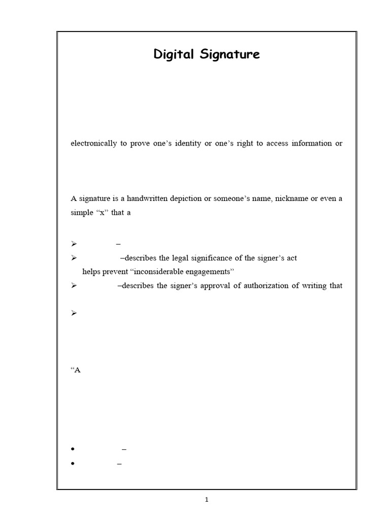 Understanding Digital Signatures and E-Filing | PDF | Public Key ...