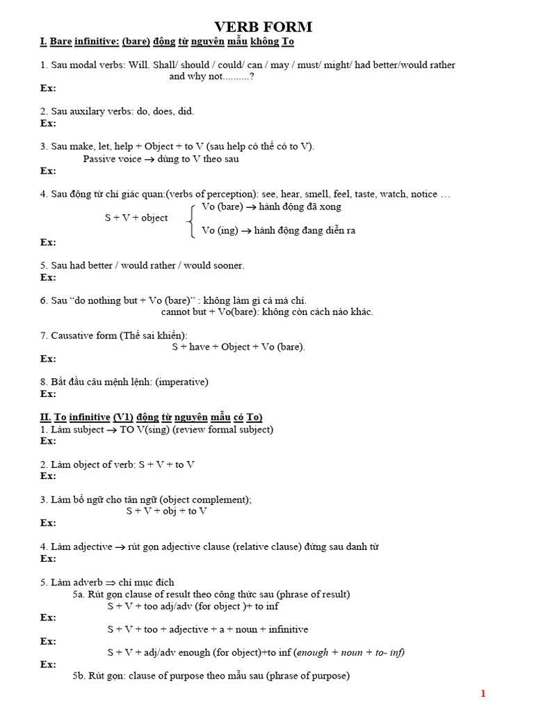 Verb Forms | PDF