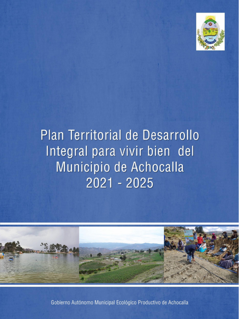 Plan de Desarrollo Integral Achocalla 2021-2025 | PDF | Planificación ...