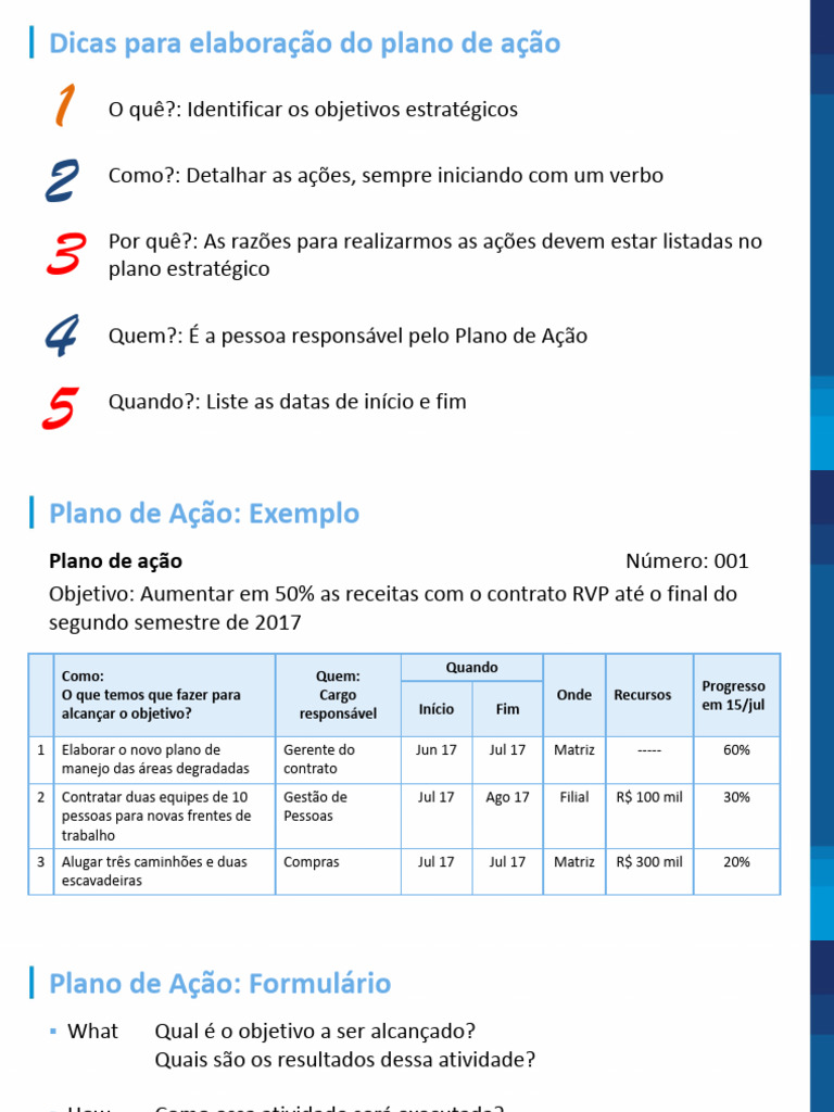 Elaboração de Plano de Ação: Dicas | PDF