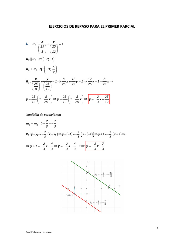 Ejercicios de Repaso: Primer Parcial Matemáticas | PDF | Análisis ...