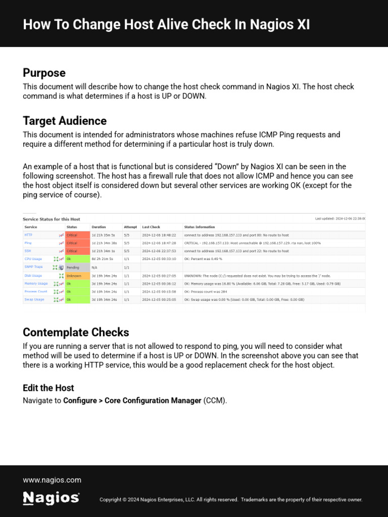 Changing Host Alive Check in XI | PDF | Computer Programming | Computer ...