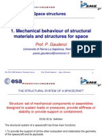 01 Mechanical Behaviour of Structural Materials and Structures for Space