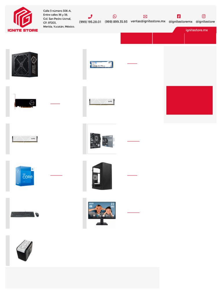 CotizacionPC 2 | PDF | Hardware de la computadora | Arquitectura de ...