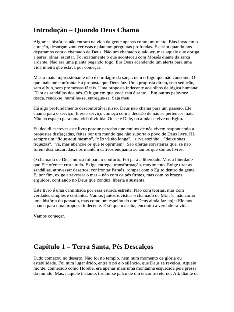 O Chamado de Deus: Entrega e Liberdade | PDF | Deus | Fé