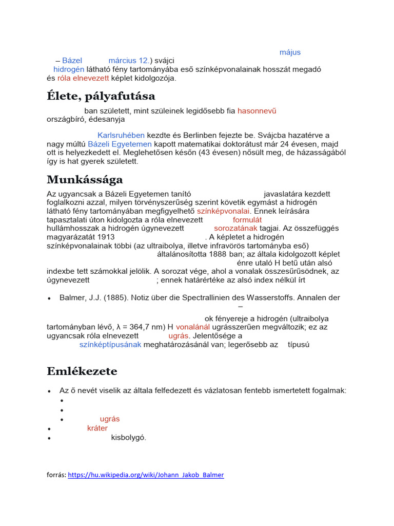 Johann Jakob Balmer | PDF