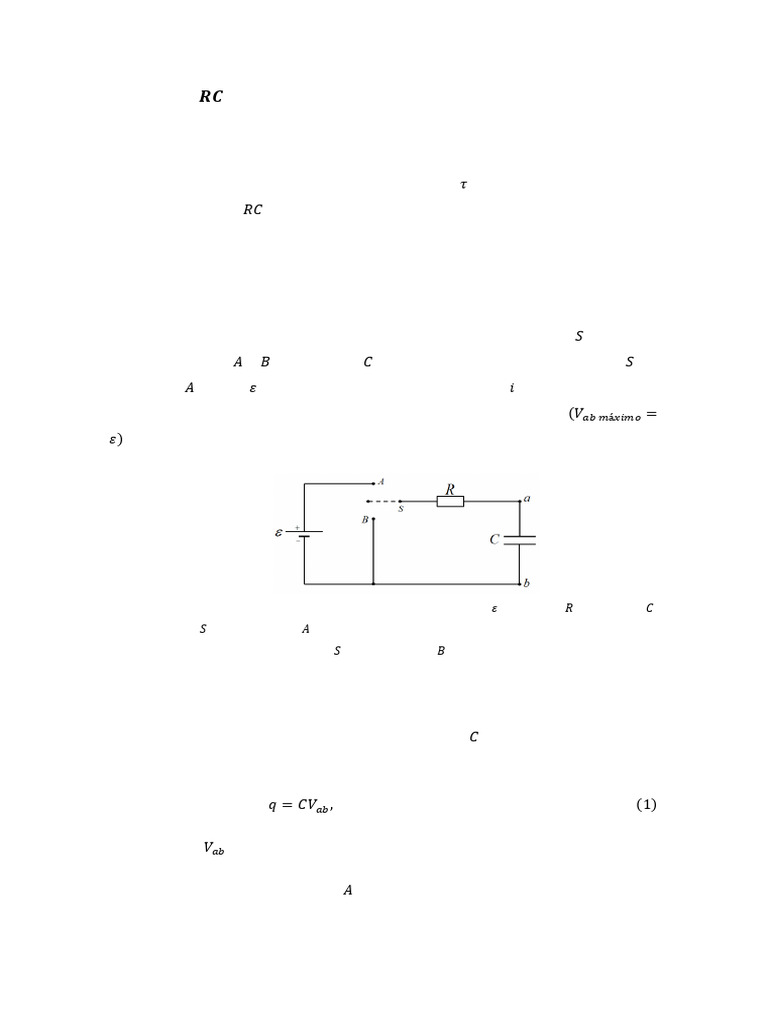 Circuito RC | PDF | Capacitor | Rede elétrica