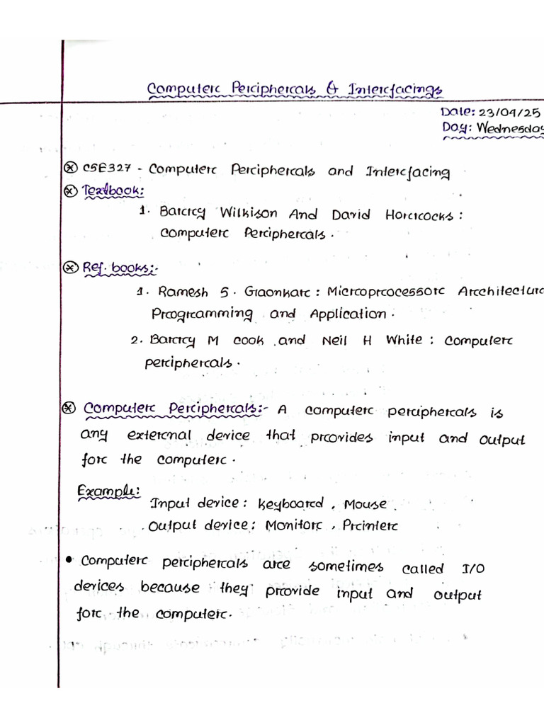 Computer Peripherals 1 | PDF