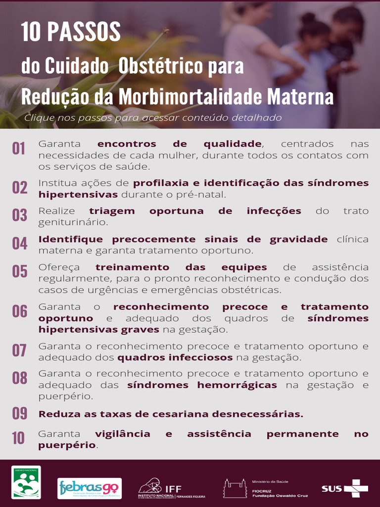 Passos para Reduzir Morbimortalidade Materna | PDF | Gravidez | Parto