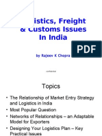 Logistics, Freight & Customs Issues in India: by Rajeev K Chopra