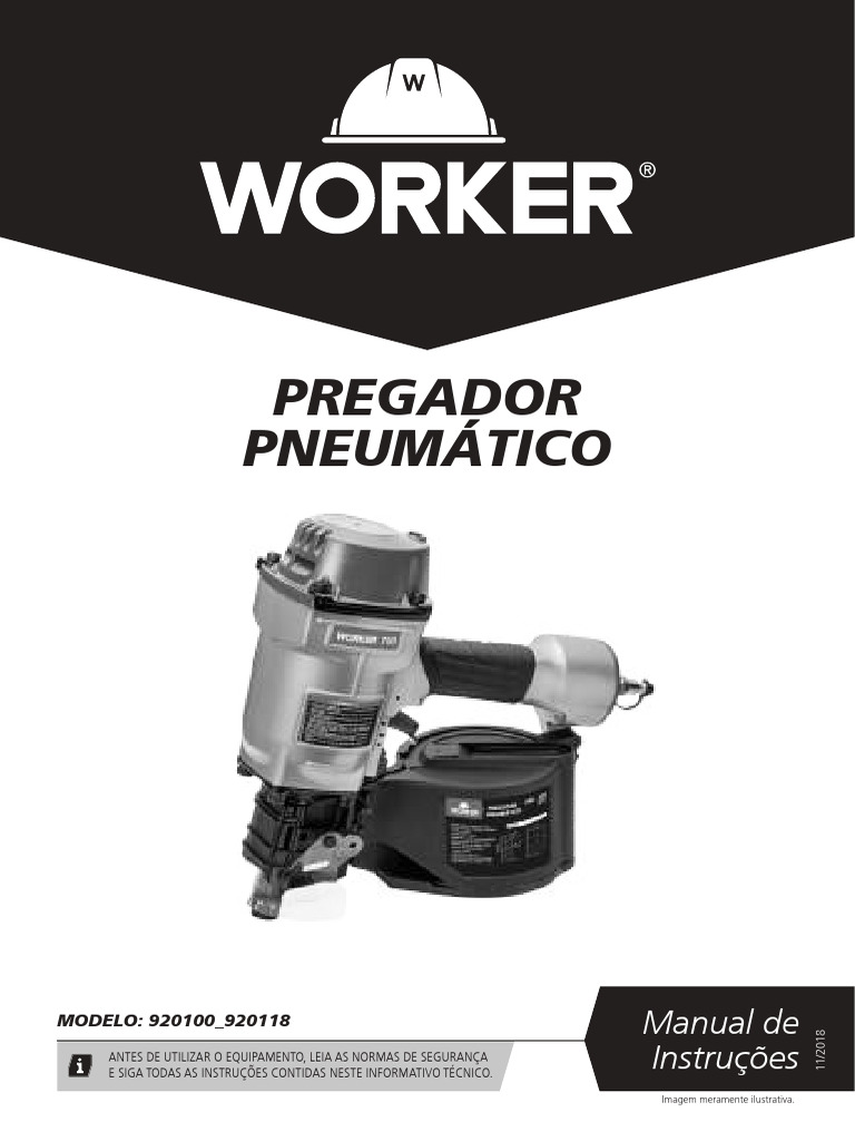 Manual do Pregador Pneumático WORKER | PDF | Equipamentos de proteção ...