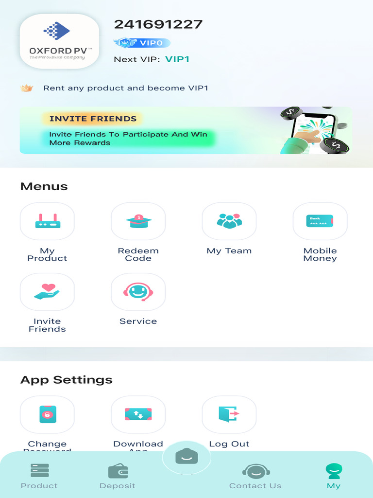 Menus: Next VIP | PDF