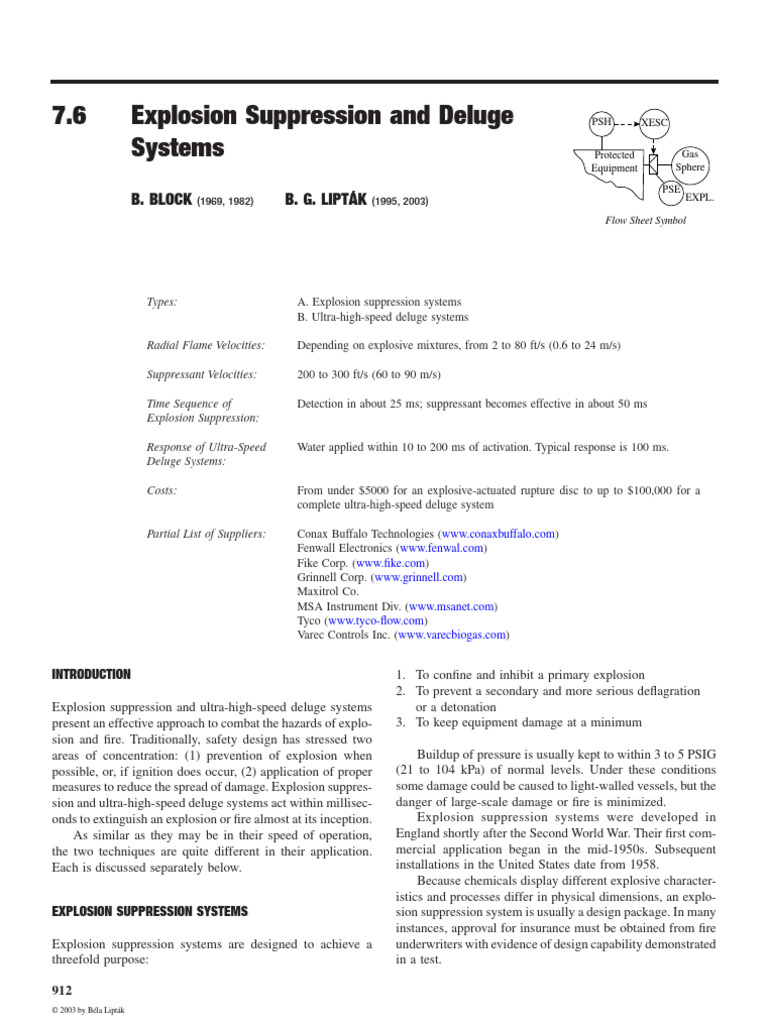 Explosion Suppression & Deluge Systems | PDF | Explosion | Combustion