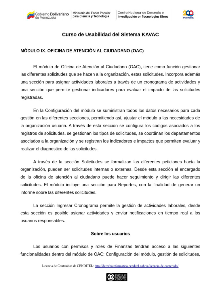 Manual Modulo 9 OAC | PDF | Usuario (informática) | Informática