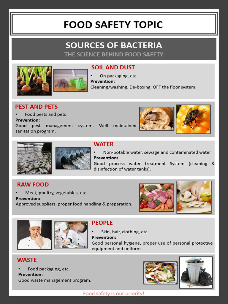 FST - Food Science - Sources of Bacteria | PDF