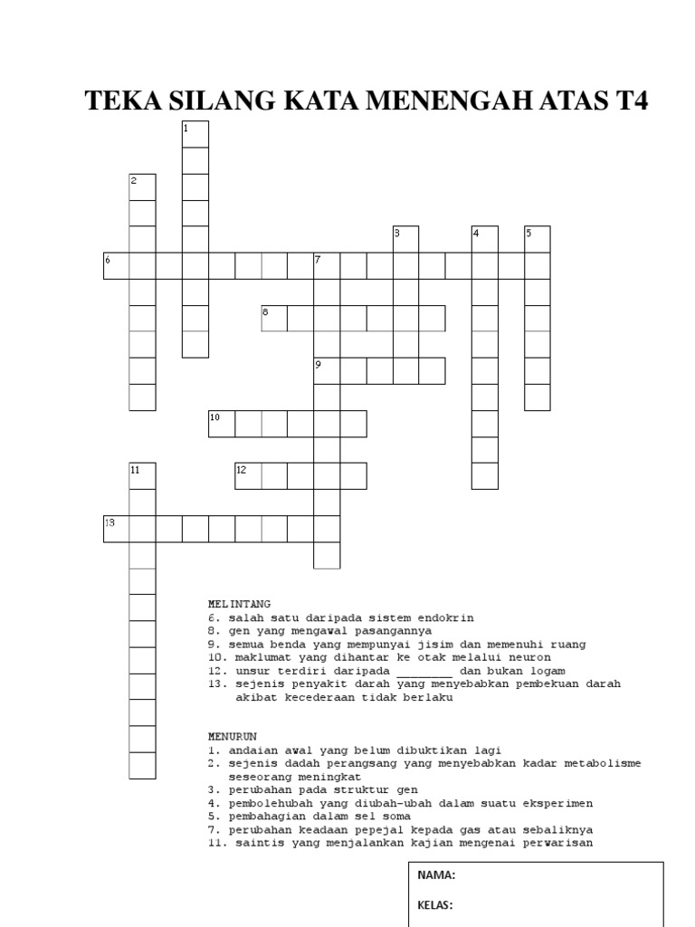 Teka Silang Kata Sains t4