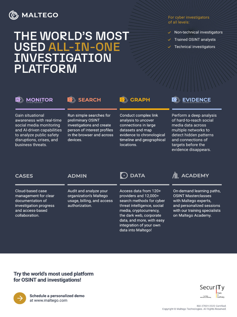 Maltego: OSINT Investigation Platform | PDF | Information Retrieval ...