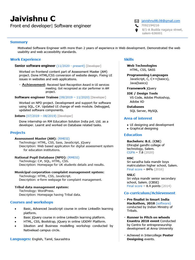Jaivishnu C Resume FS PDF Web - 1