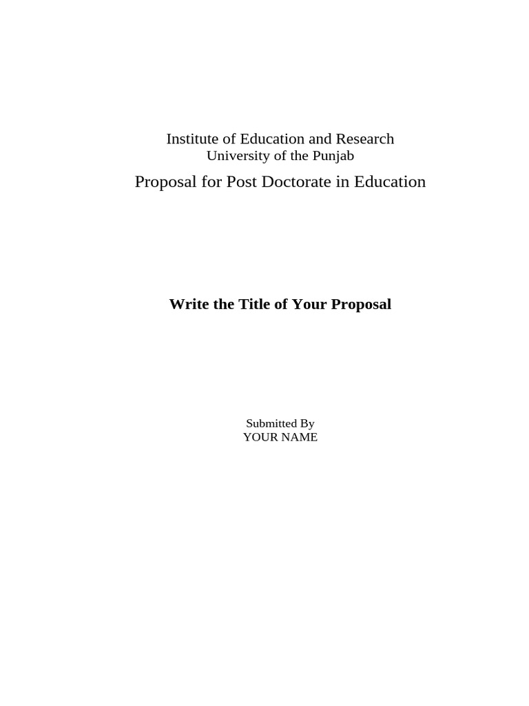 Postdoctoral Research Proposal Guide | PDF | Science | Cognition