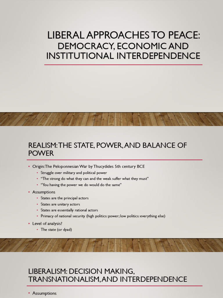 Liberalism and Democratic Peace Theory | PDF | Political Science ...