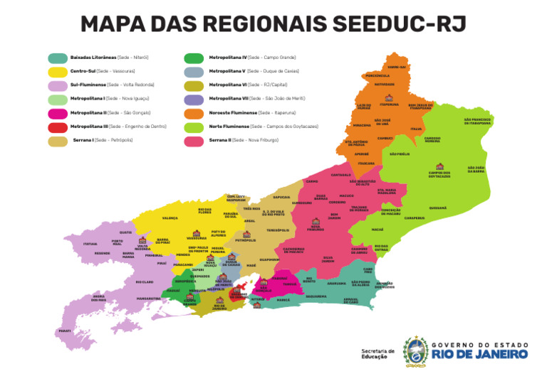 Mapa das Regionais SEEDUC-RJ | PDF