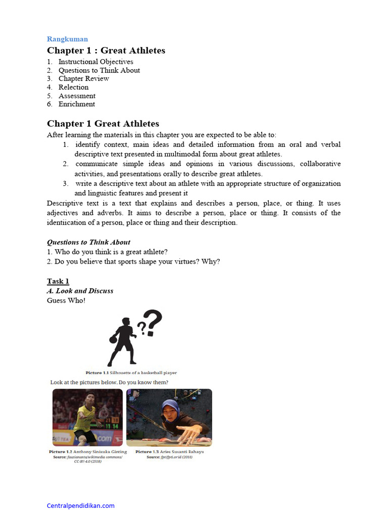 Descriptive Text on Great Athletes | PDF | Association Football