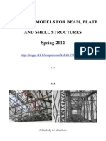 Kul-49.4250 Models For Beam, Plate and Shell Structures Spring-2012