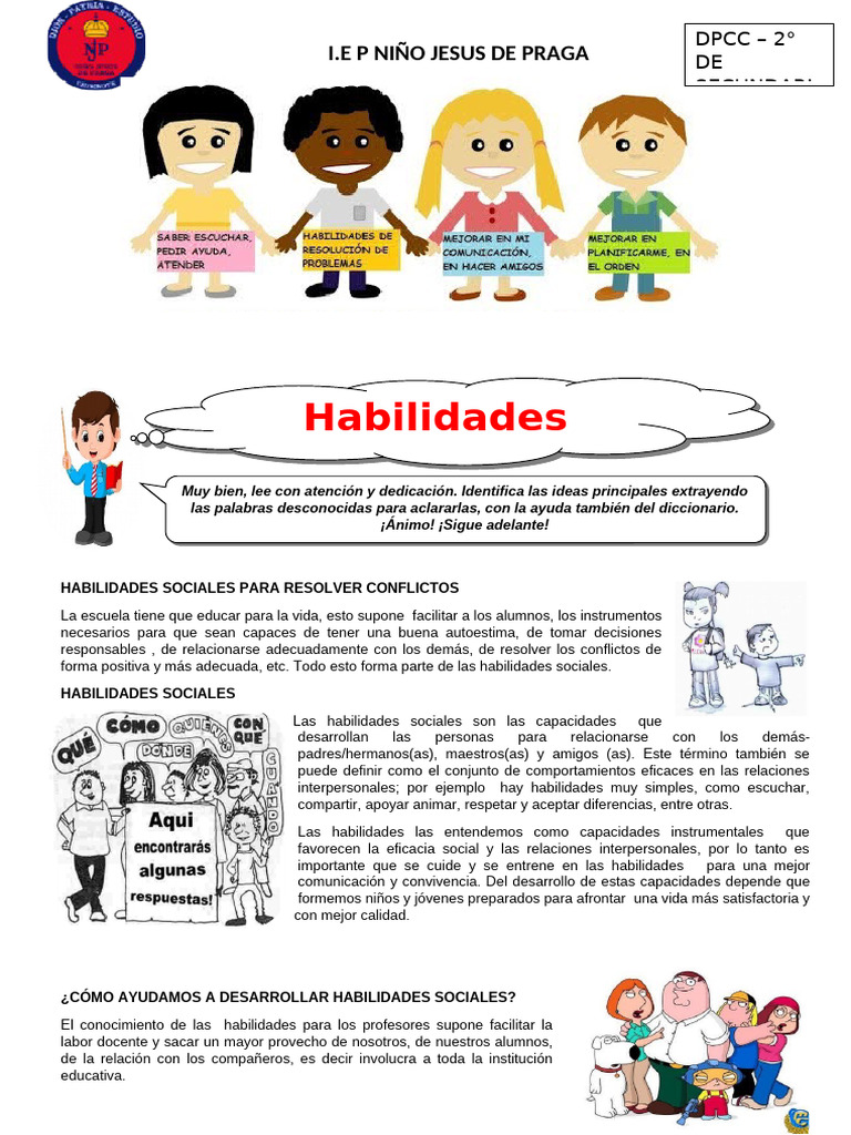 Habilidades Sociales para Resolver Conflictos | PDF | Modificación de ...