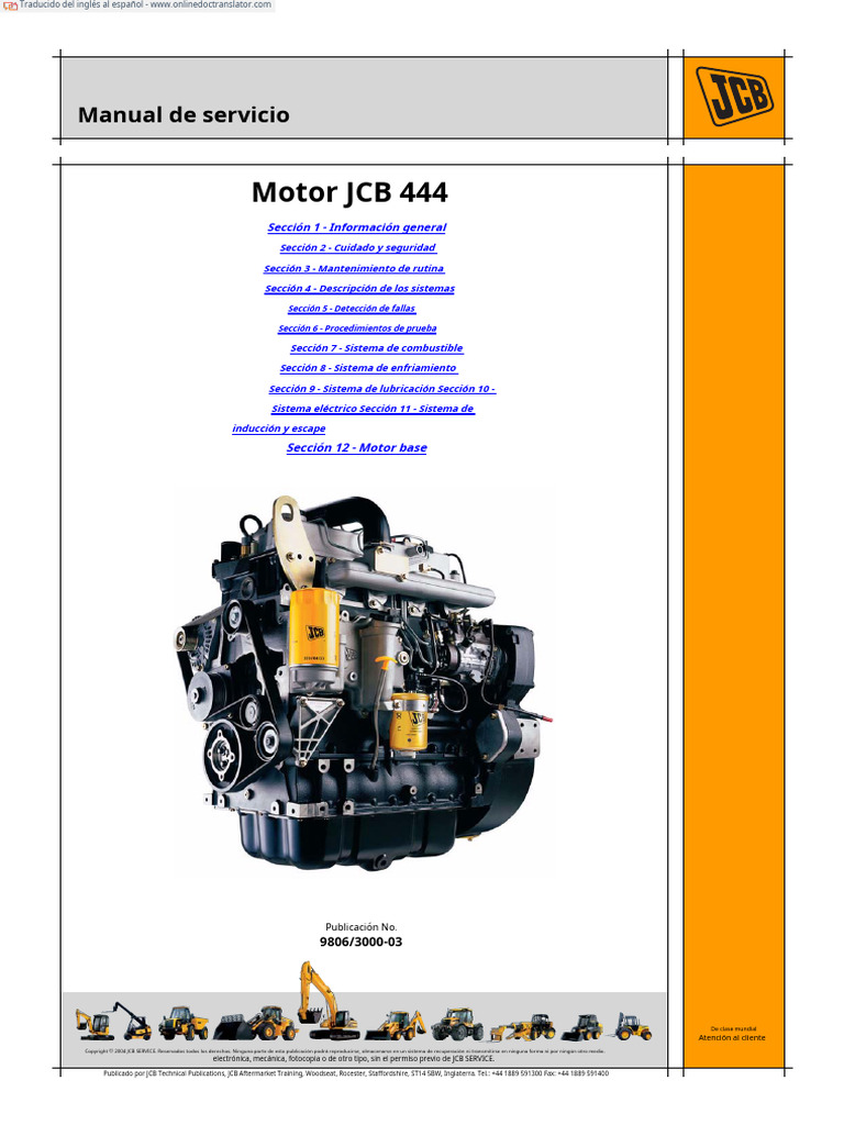Torque y mantenimiento motor JCB 444 | PDF | Turbocompresor | Inyección ...