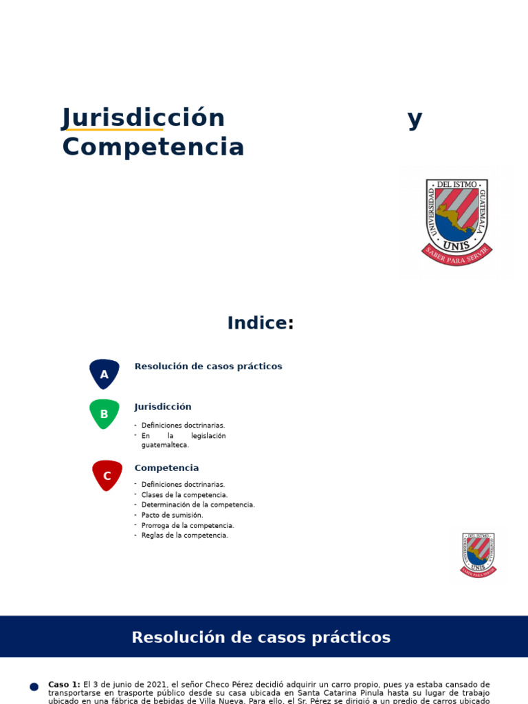 Presentación Jurisdicción y Competencia | PDF | Jurisdicción | Judicaturas