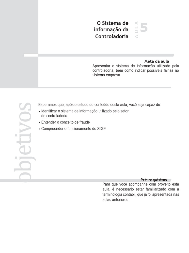 Sistema de Informação da Controladoria | PDF | Contabilidade | Vantagem ...