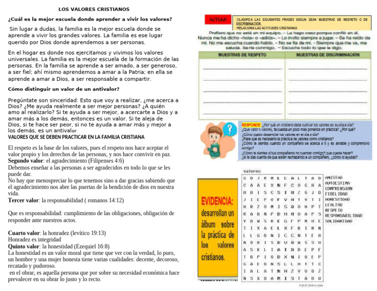 Valores Cristianos en la Familia | PDF