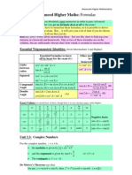 Advanced Higher Maths: Formulae: Essential Trigonometric Identities