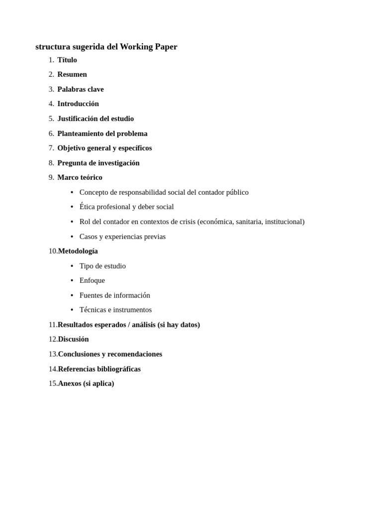 Estructura Working Paper | PDF