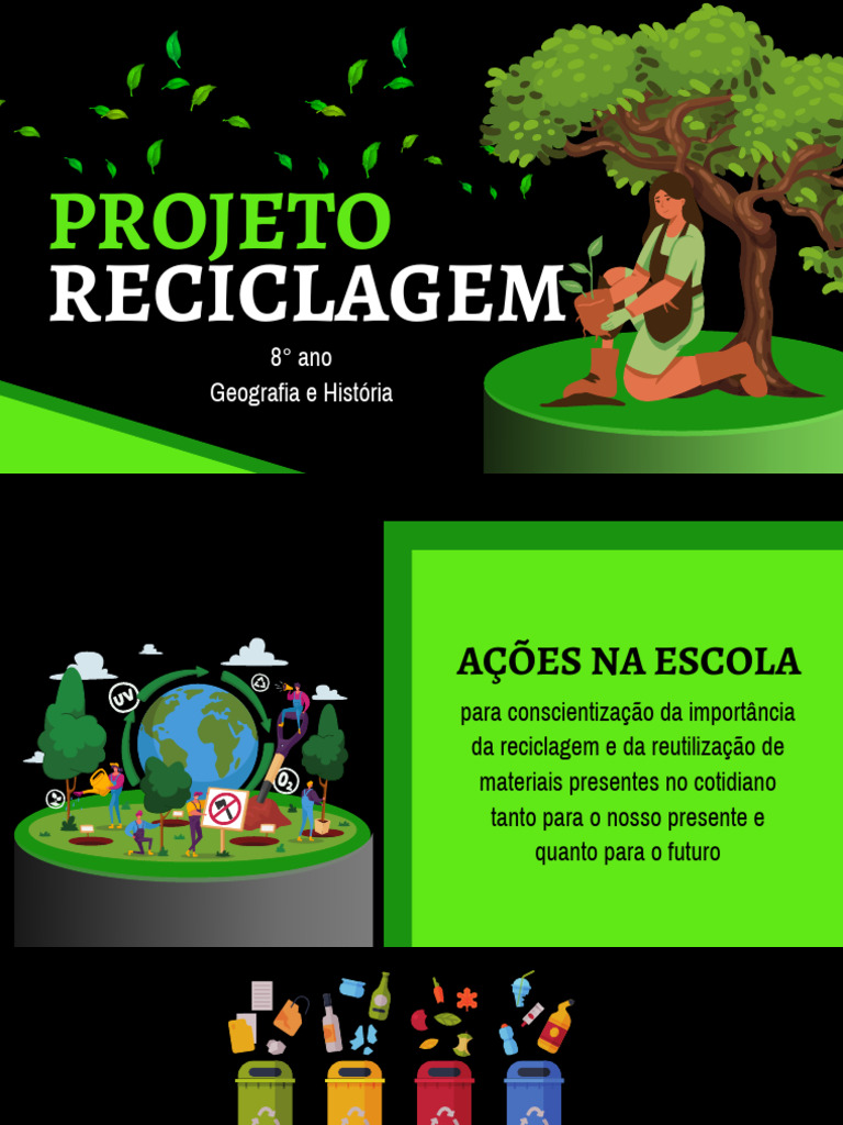 Projetos Criativos de Reciclagem Escolar | PDF
