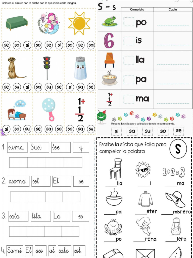 Ficha Letra S | PDF