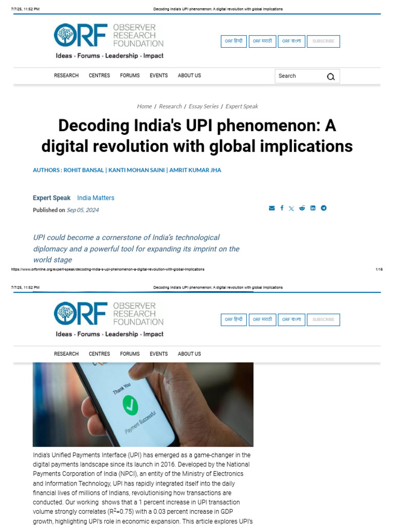 Decoding India's UPI Phenomenon - A Digital Revolution With Global ...