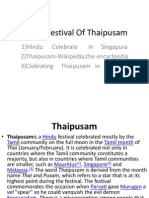 About Festival Thaipusam